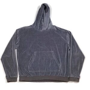 Urban Outfitters Gray Velour Pullover Hoodie Top Large